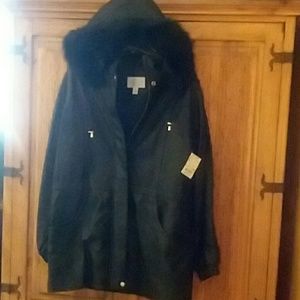 Worthington Genuine Lambskin Coat with Hood